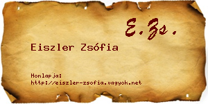 Eiszler Zsófia névjegykártya